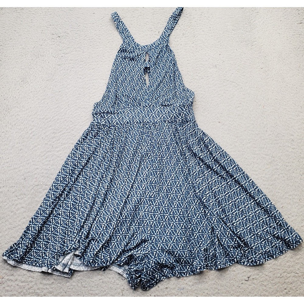 Urban Outfitters Ecote‎ Romper Womens S Multi Geometric Keyhole Neck Cross Back